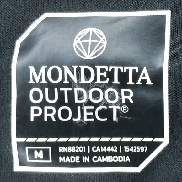 Mondetta Outdoor Project Men's Full Zip Hooded Active Jacket Black Size M - Picture 3 of 6
